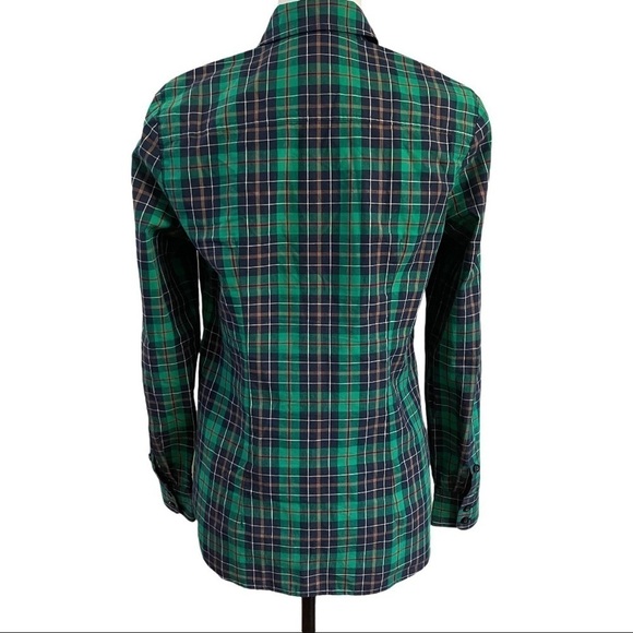Vinyard Vines Women's Green Plaid Long Sleeve Casual Button Down Dress Shirt - Picture 6 of 10